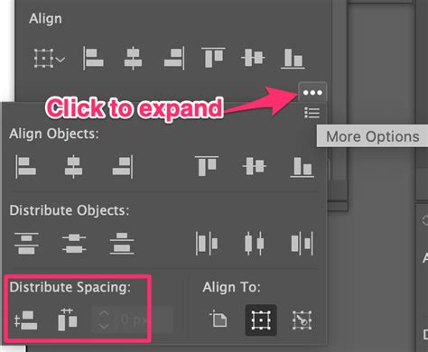 illustrator distribute space between objects